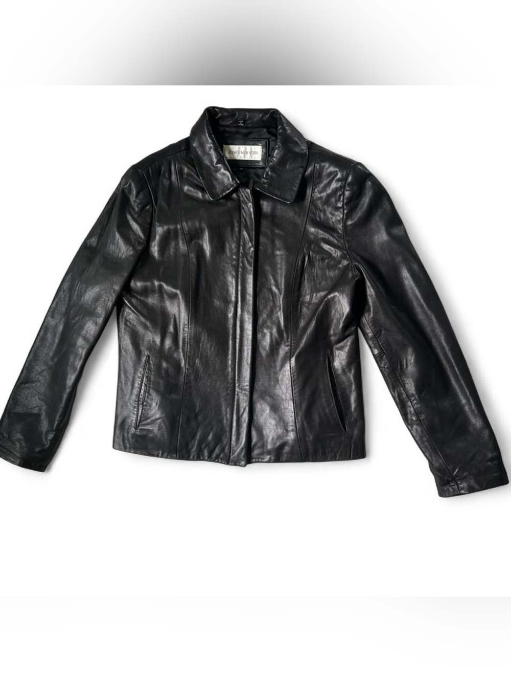 Vintage Jones New York black leather jacket